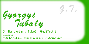 gyorgyi tuboly business card